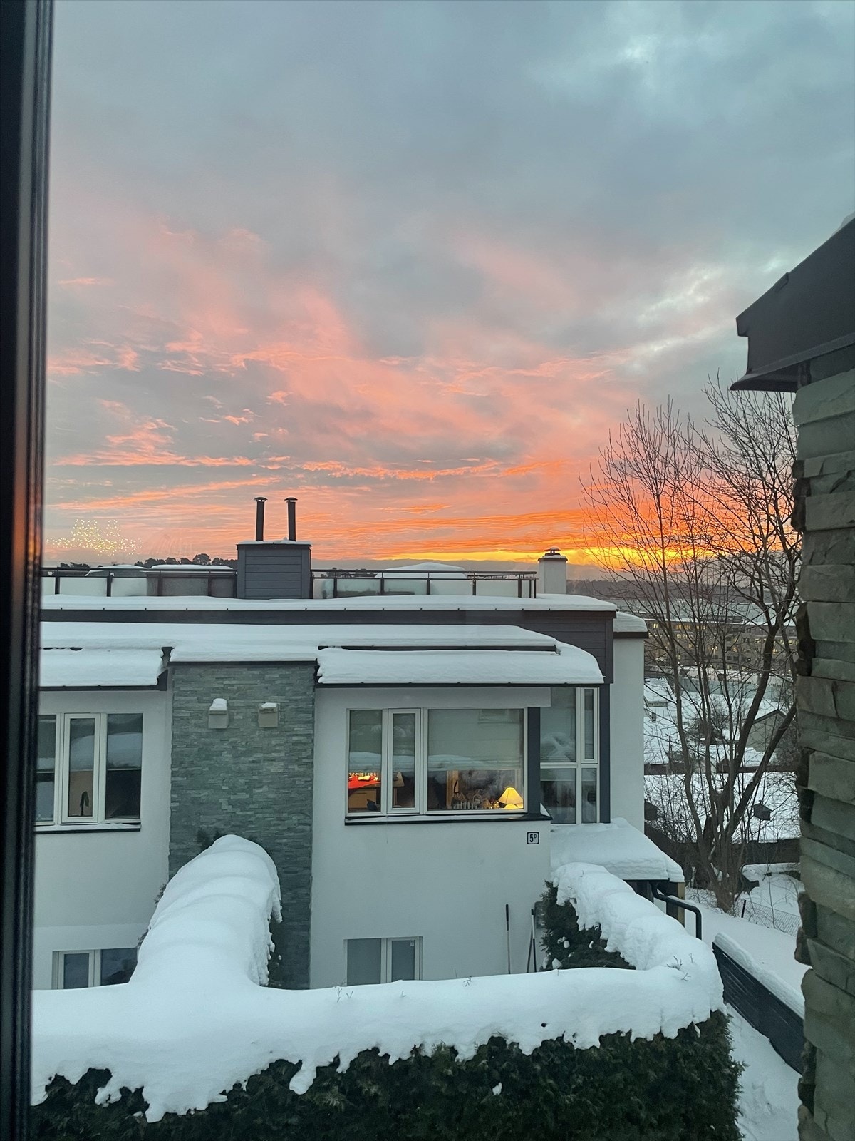 Utsikt vinterstid Galleribilde