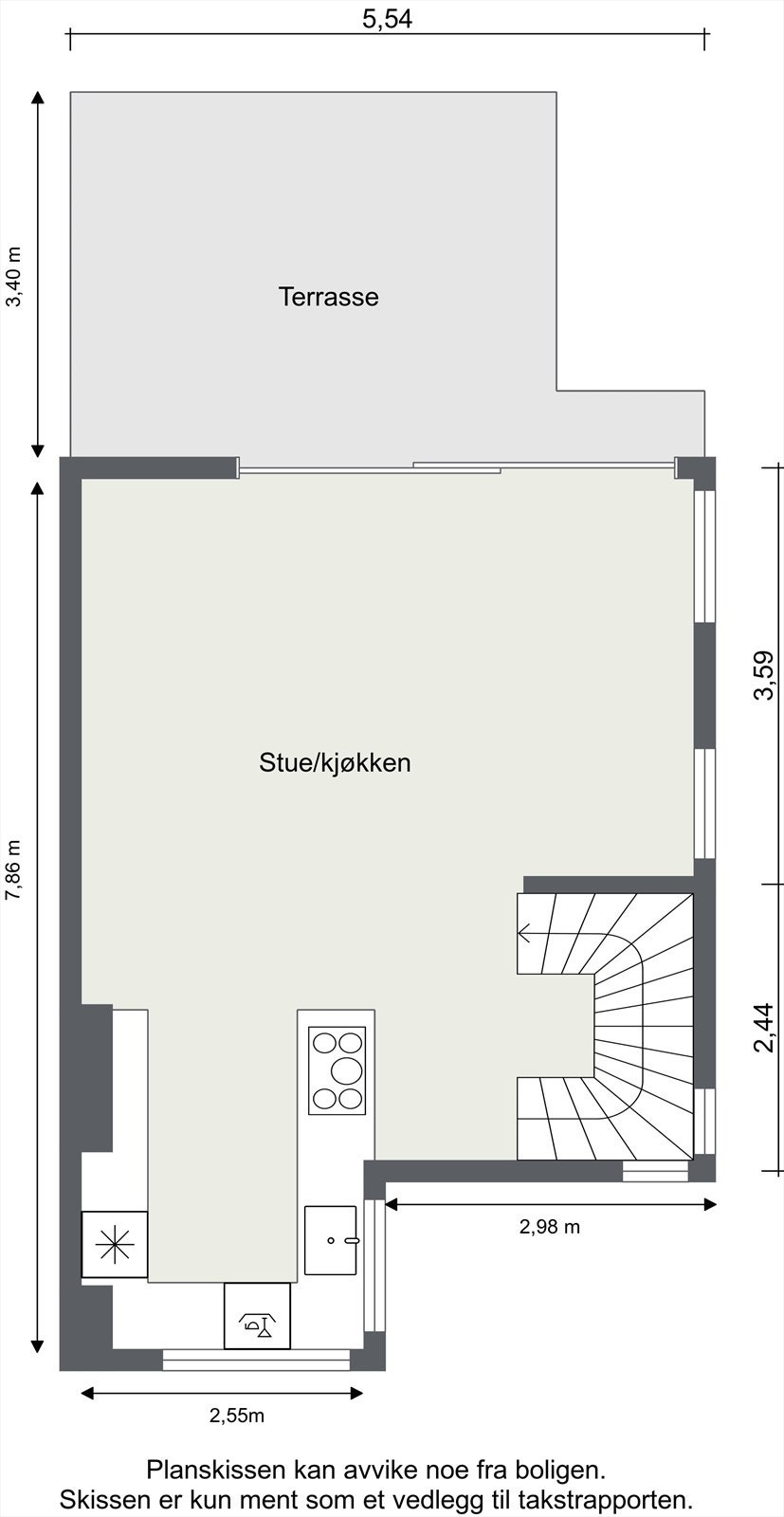 Plantegning fra takstmann Galleribilde