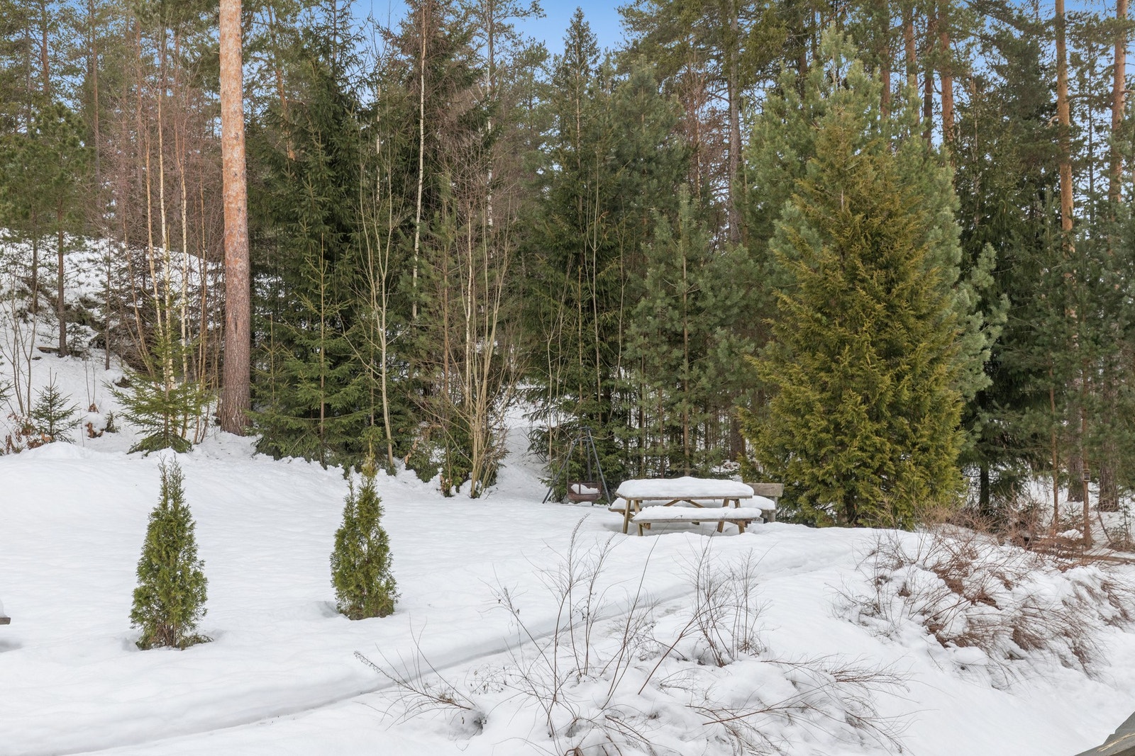 Sameiet har grønne fellesarealer og et rolig, pent bomiljø. Galleribilde