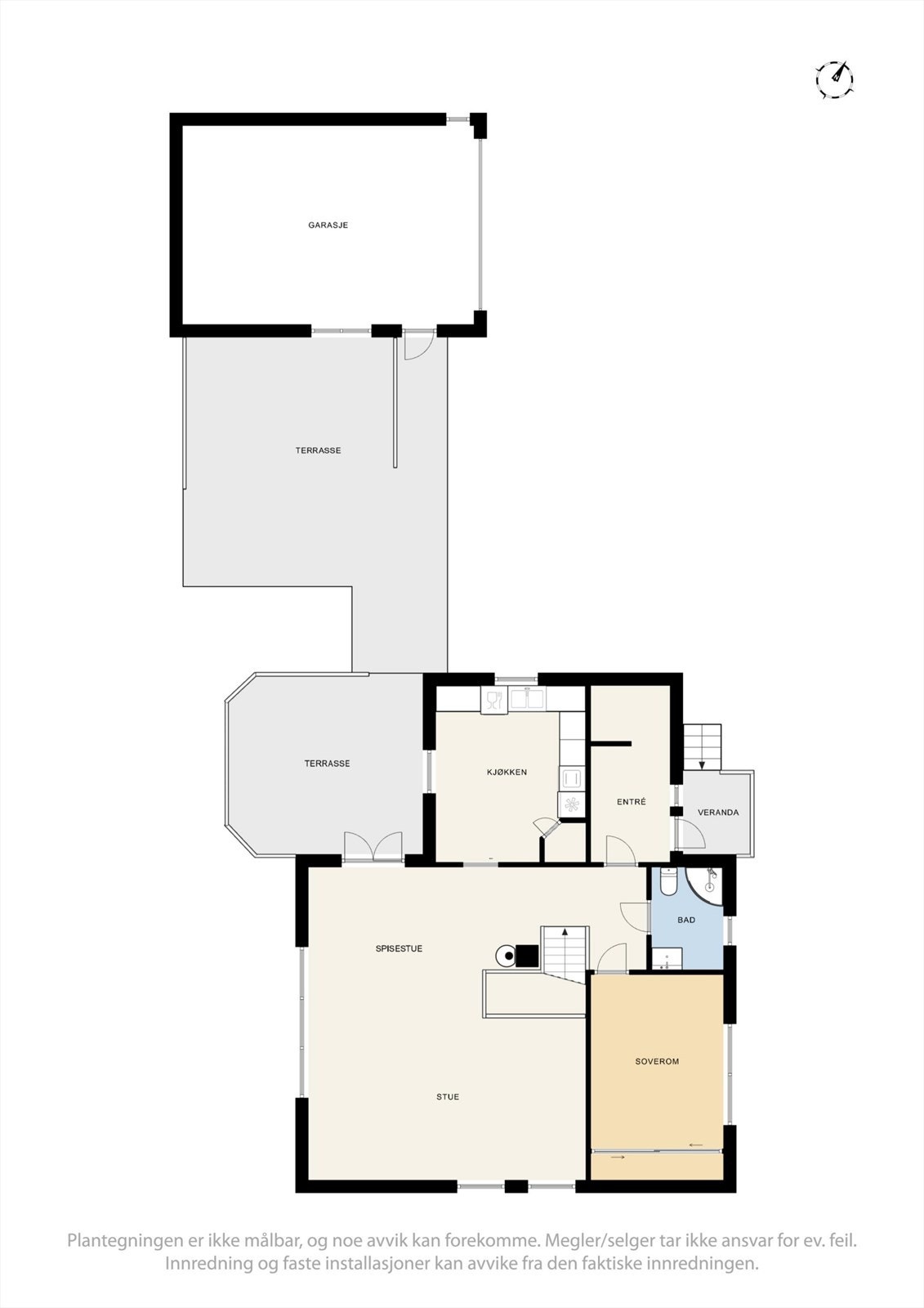 Plantegning 1. etasje. Galleribilde