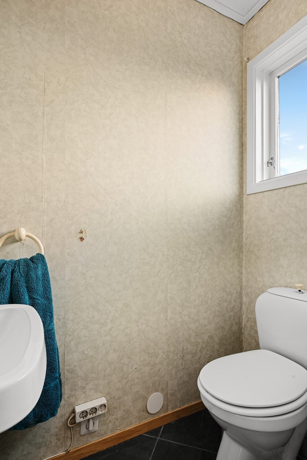 Gjestetoalett ligger praktisk plassert ved entré. Galleribilde