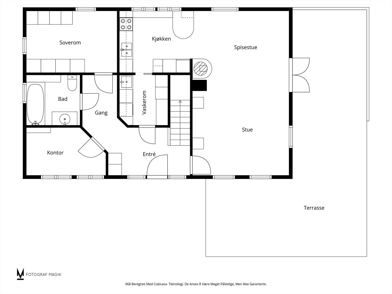 Plantegning 1. etasje Galleribilde