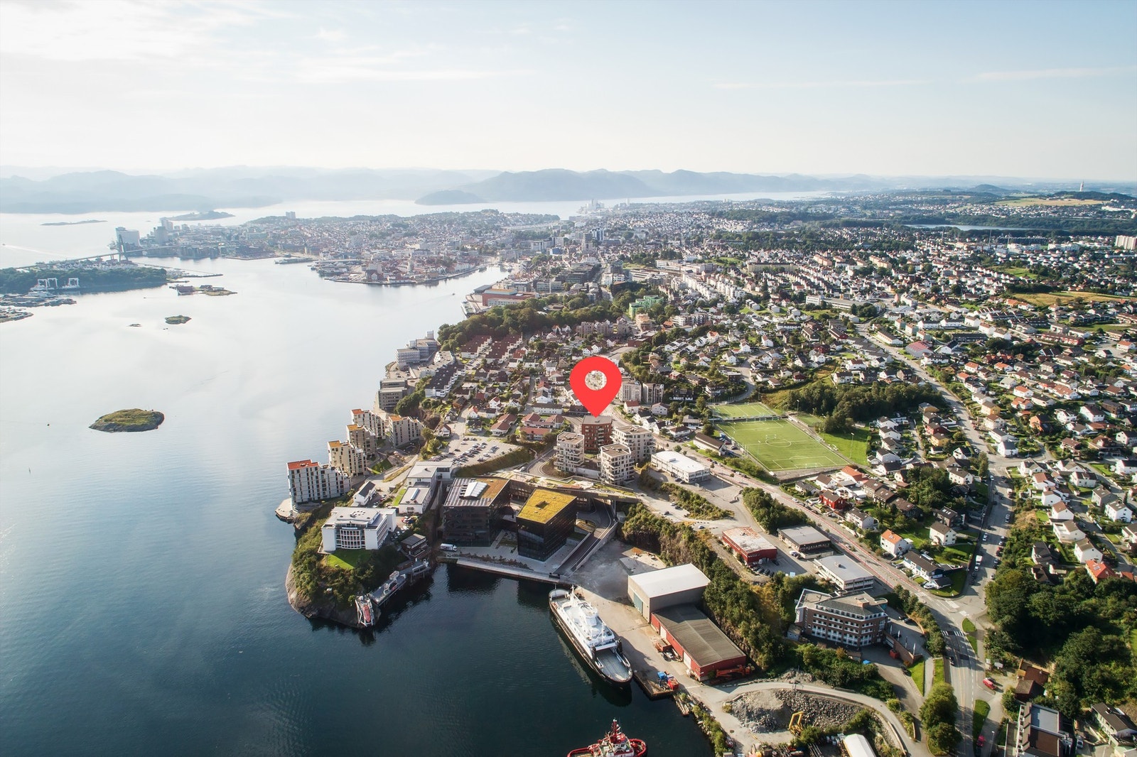 Byfjordparken ligger like utenfor sentrum.
Det gjøres oppmerksom på at illustrasjoner kun er ment for å danne et inntrykk og vil avvike fra endelig leveranse. Galleribilde