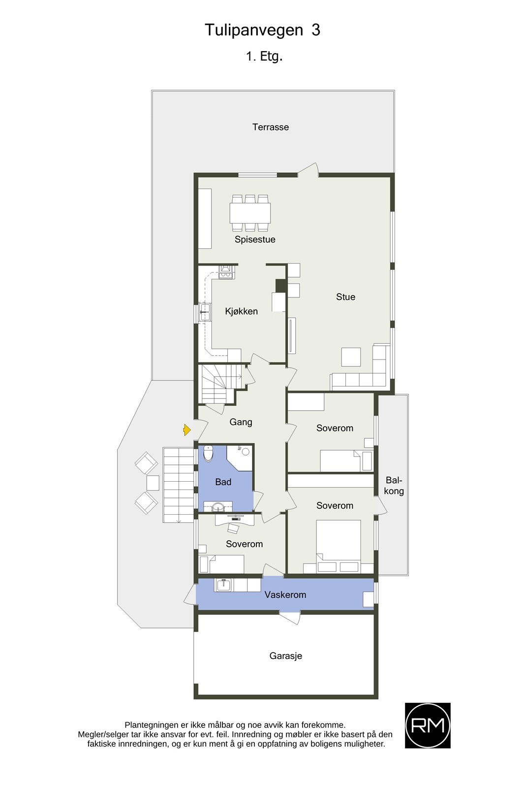 Plantegning 1. etasje Galleribilde