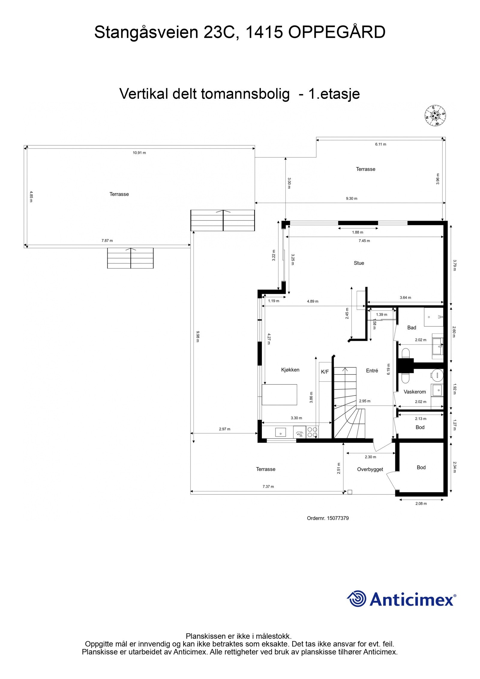 Plantegning 1. etasje Galleribilde