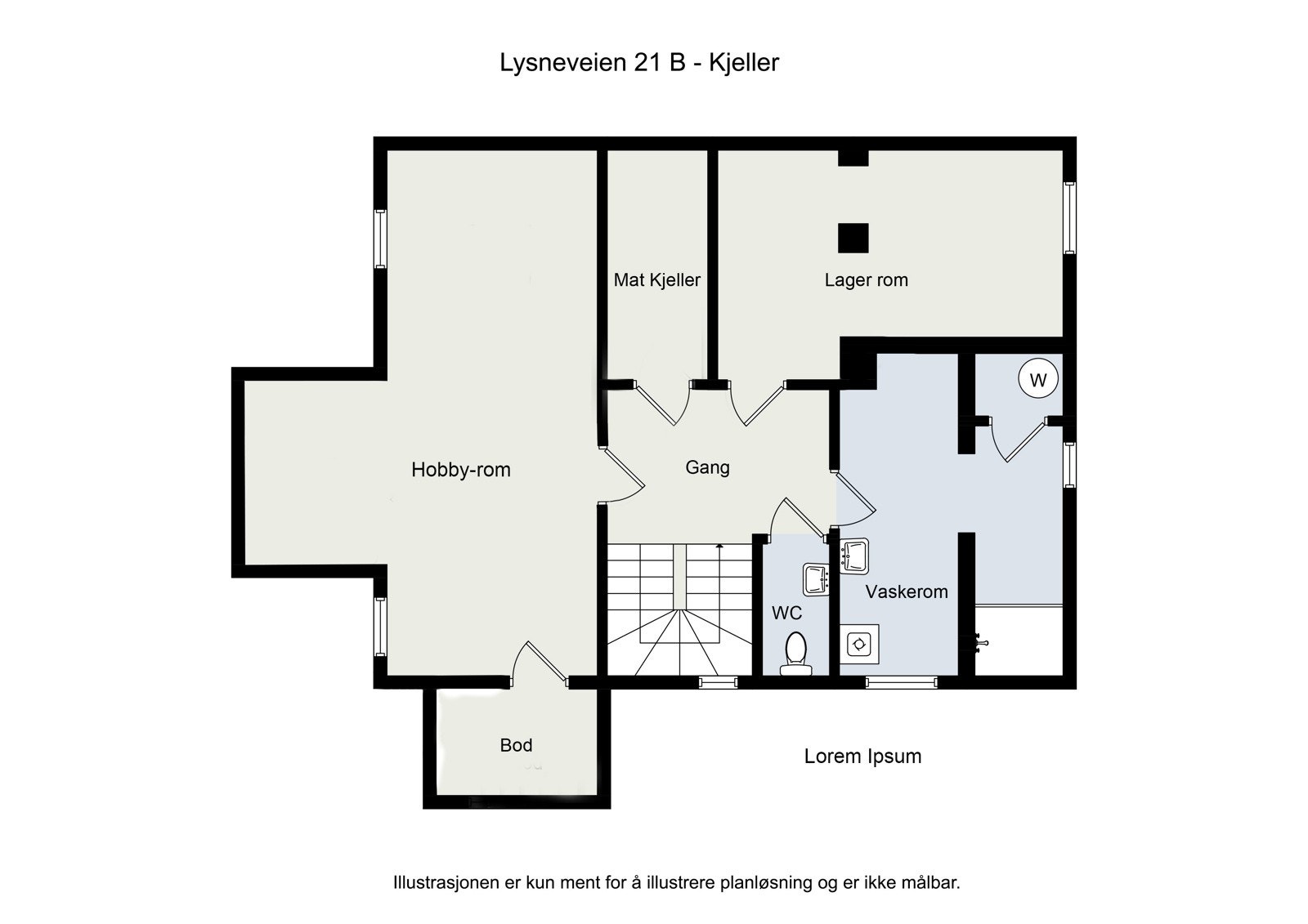 Plantegning kjeller Galleribilde