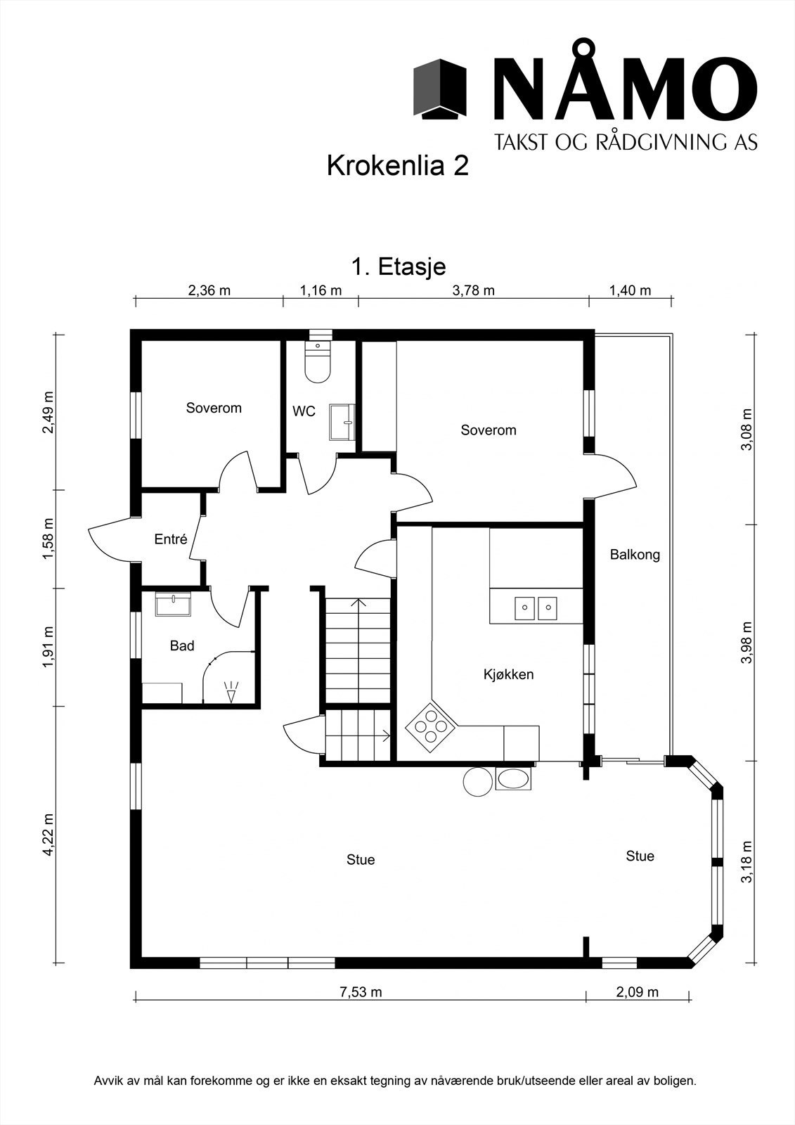 Planskisse 1. etasje. Galleribilde