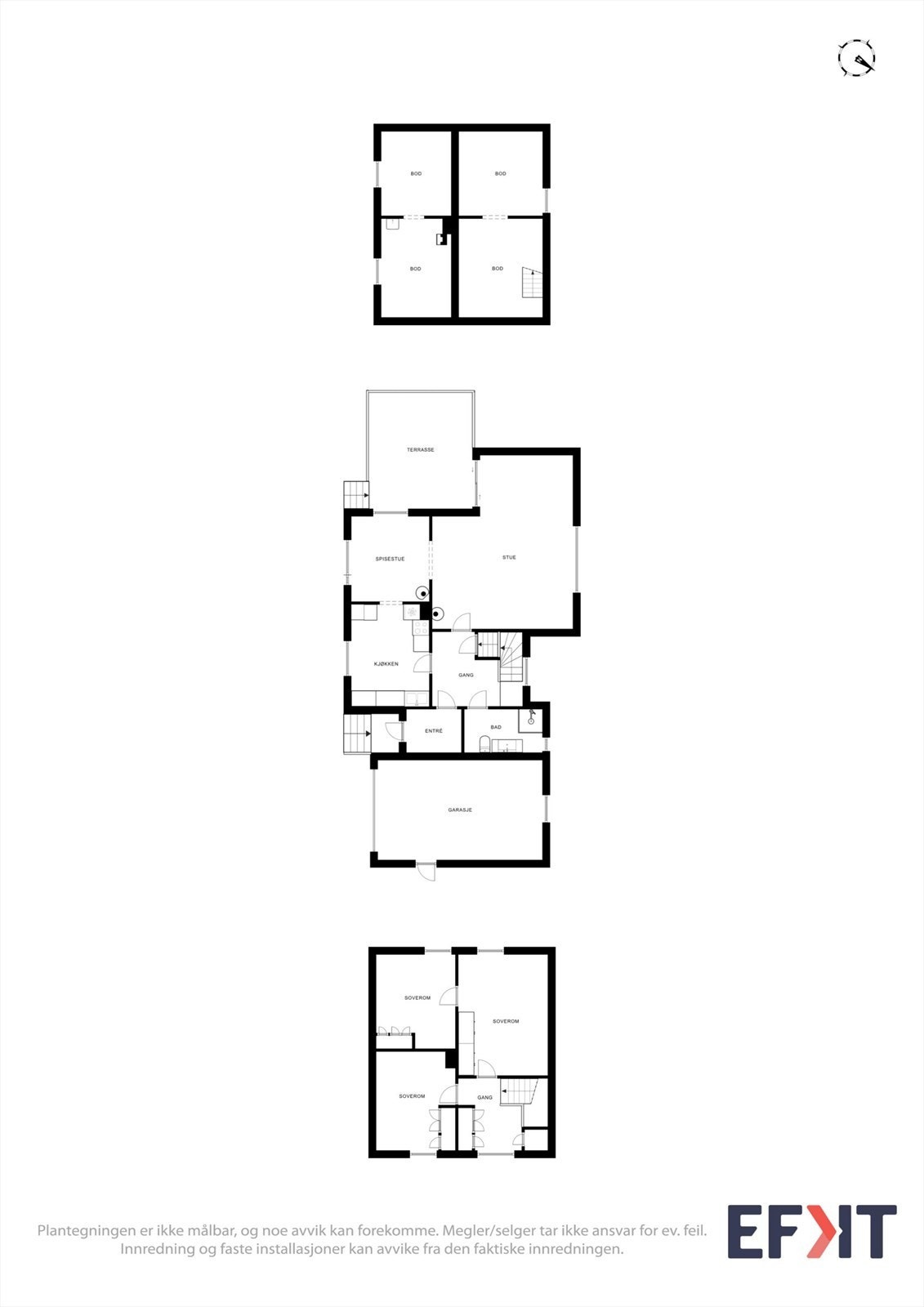 Boligen går over tre plan og har en gjennomtenkt romfordeling. Galleribilde