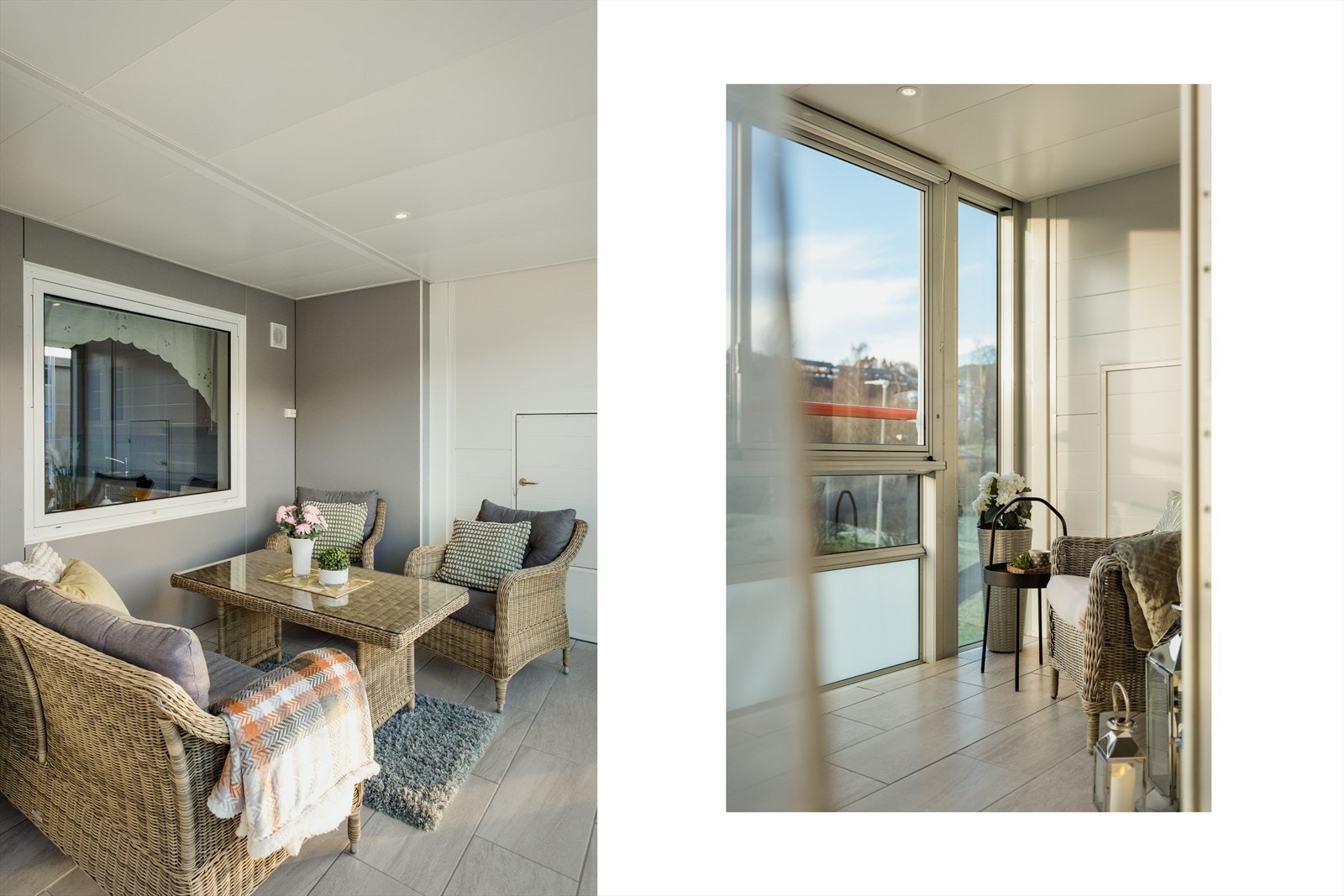 - Ved innglasset balkong er bruksmulighetene betraktelig større, og balkongen kan nytes uansett vær og vind - Galleribilde