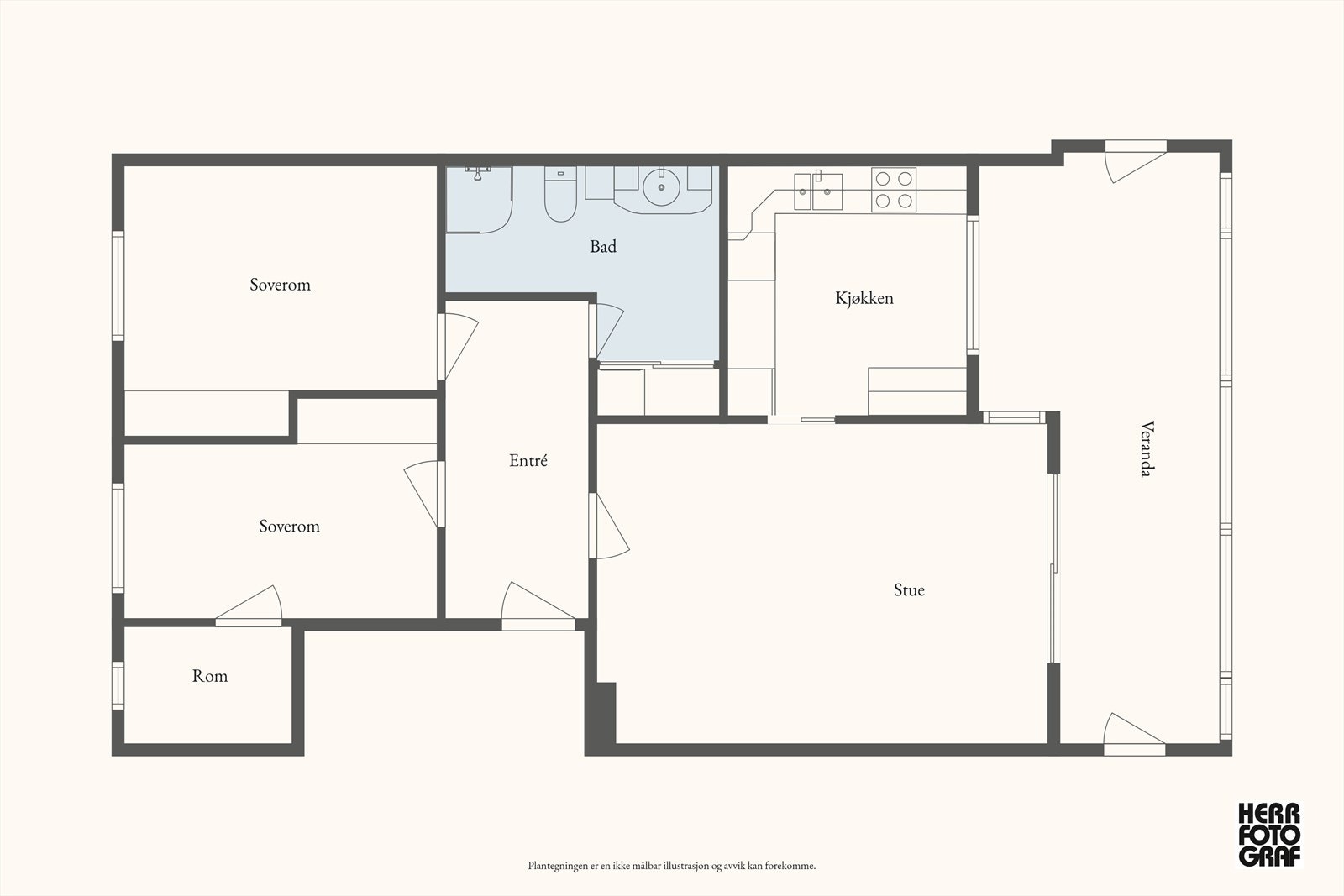 - Leilighetens planløsning - Galleribilde