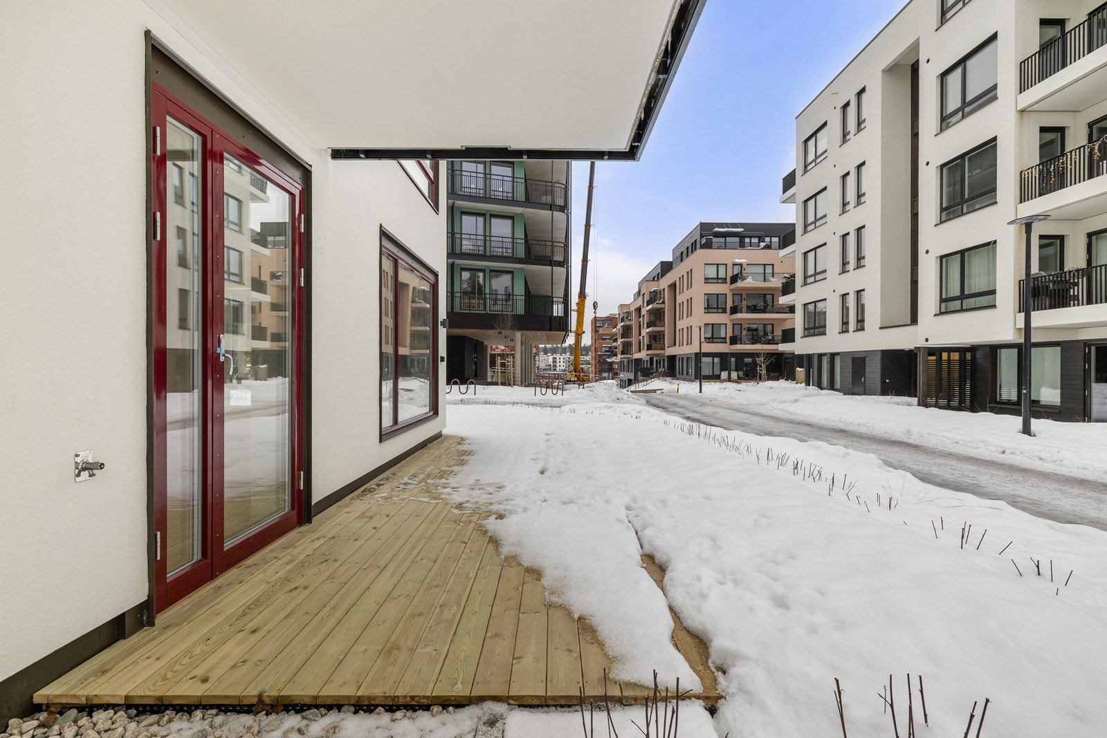 Uteplassen har direkte tilknytning til det bilfrie gårdstunet. Galleribilde