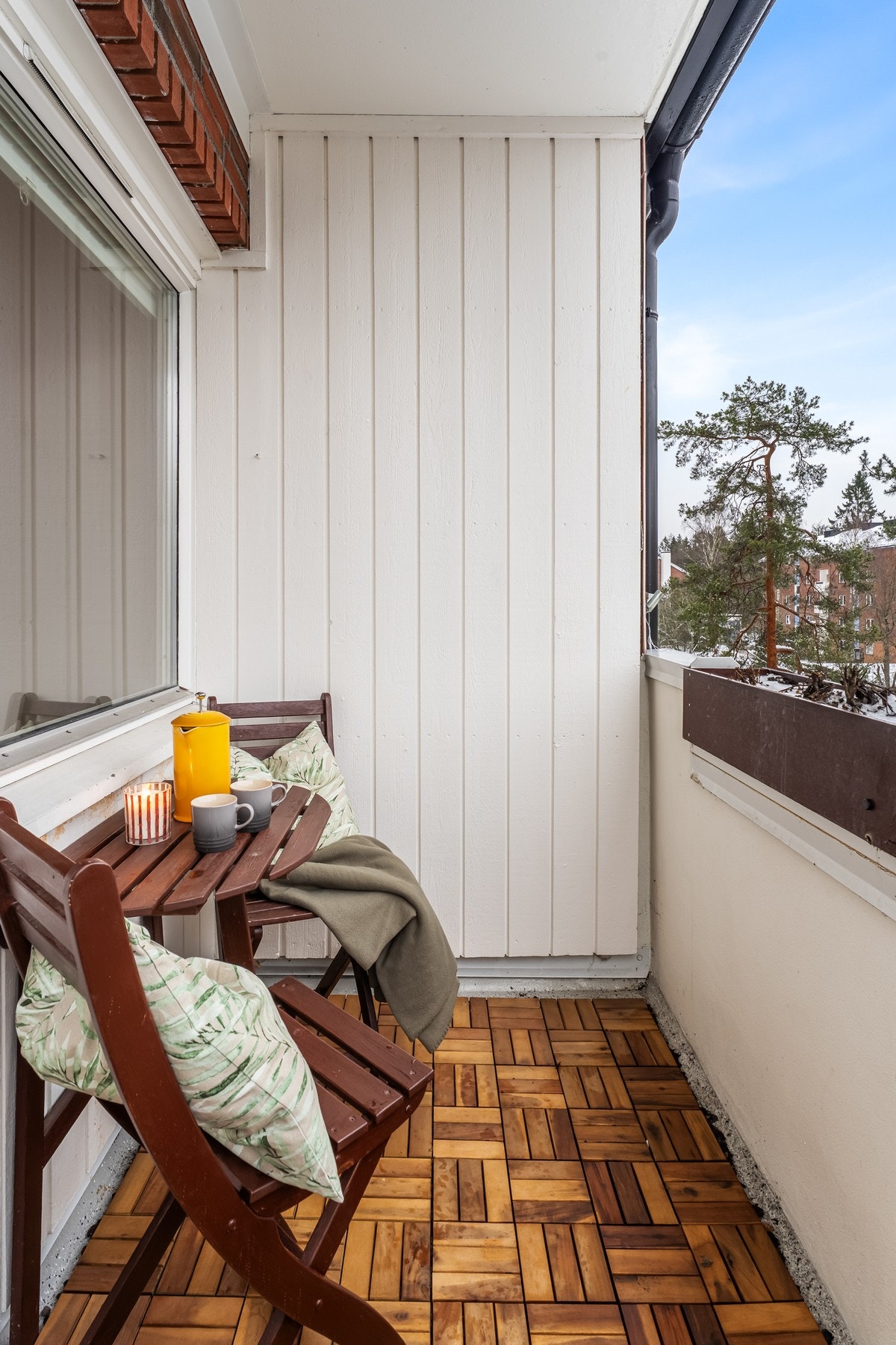 Balkongene ble rehabilitert i 2015 i regi av borettslaget. Galleribilde