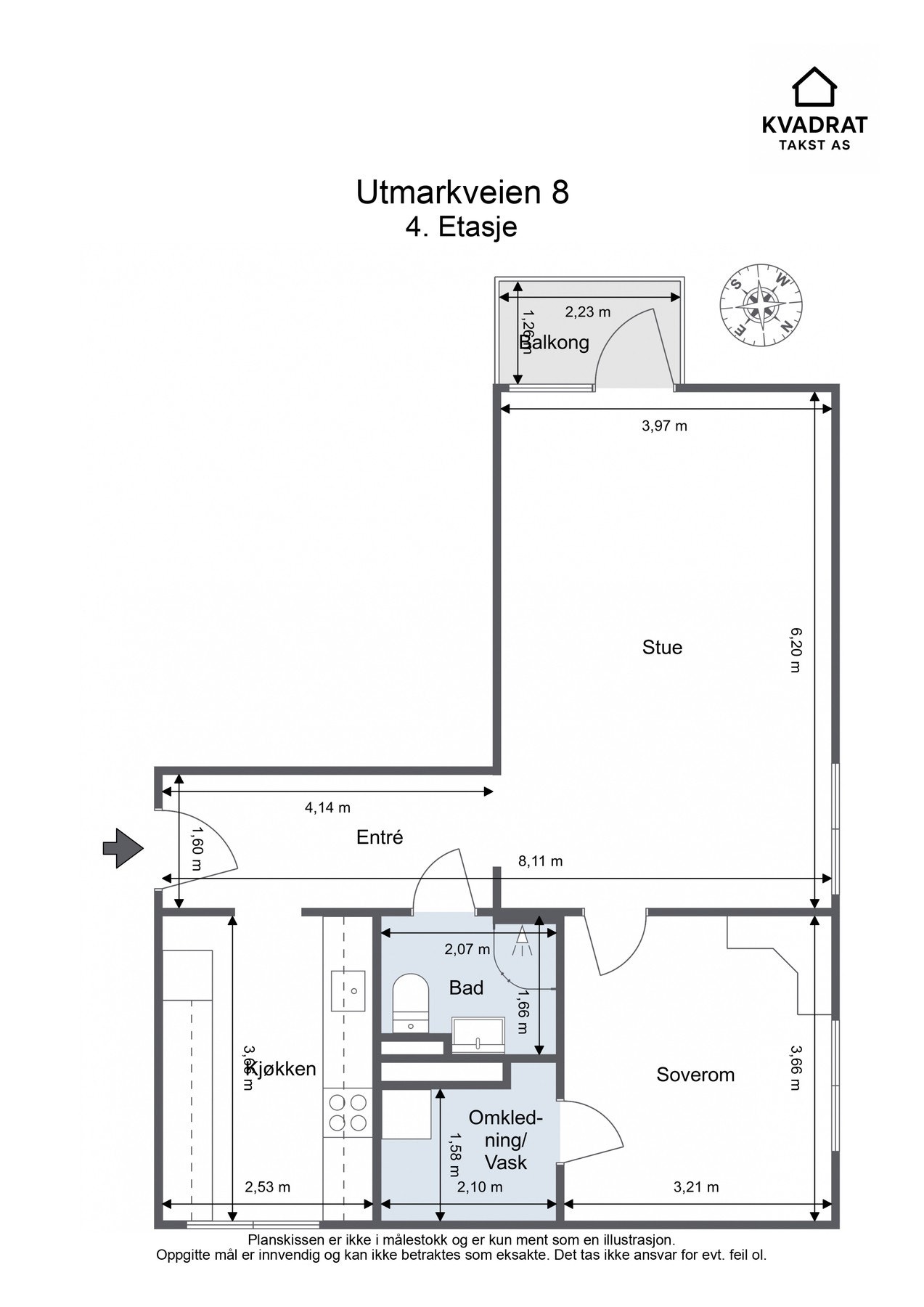 Planskisse. Boligen disponerer i tillegg to kjellerboder merket 4401. Galleribilde