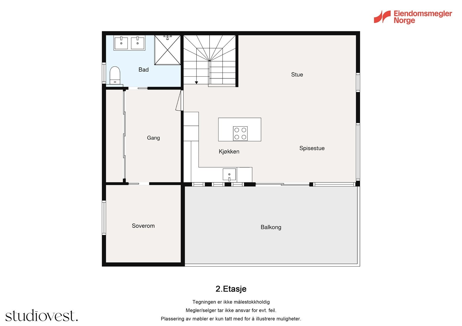 Planløsning 2. etasje Galleribilde