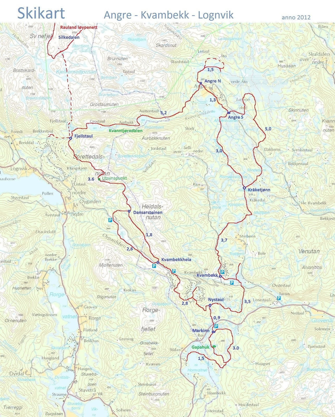 Skikart - Kvambekk. Galleribilde