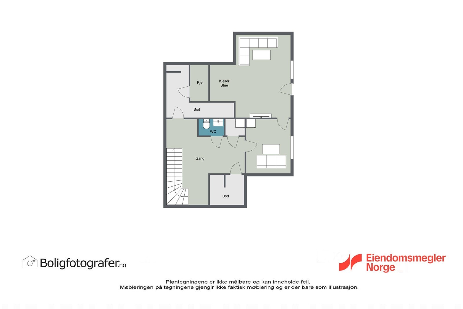 Plantegning underetasje. Galleribilde