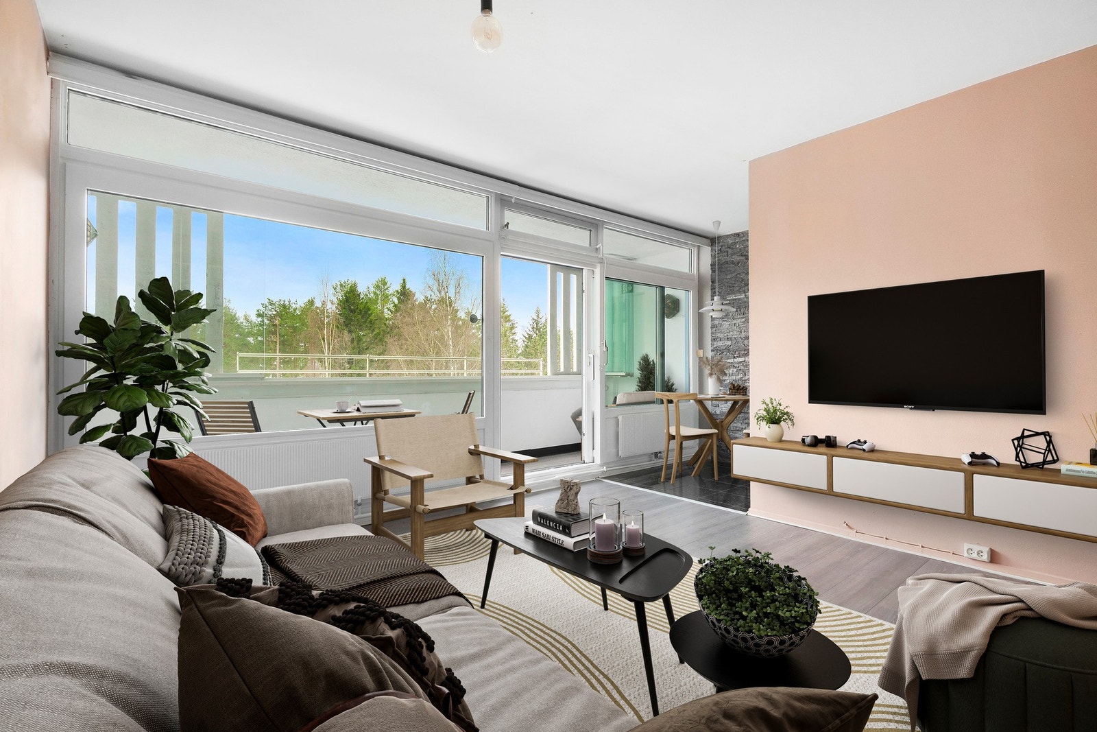 Fareeba Rafee og Alicha Viste v/EIE eiendomsmegling har gleden av å presentere Ole Brumms vei 38! (Bildet er digitalt møblert). Galleribilde