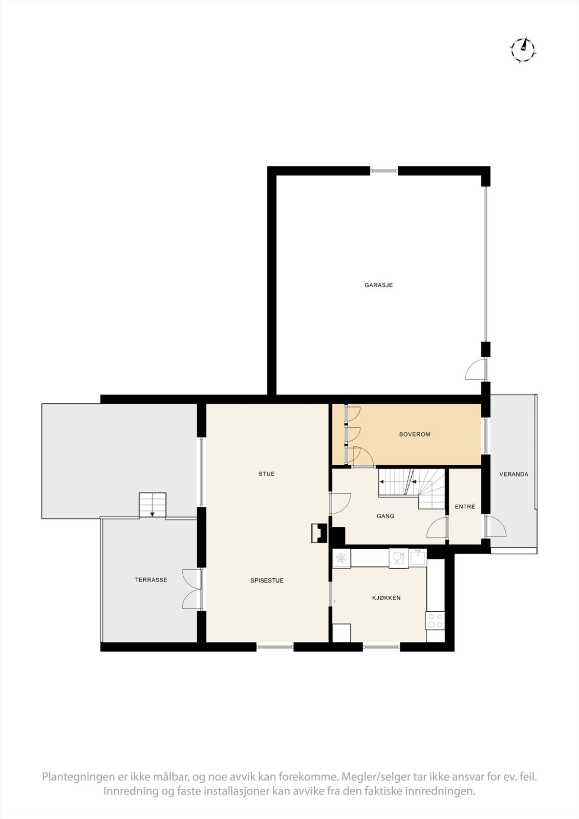 Plantegning, første etasje Galleribilde