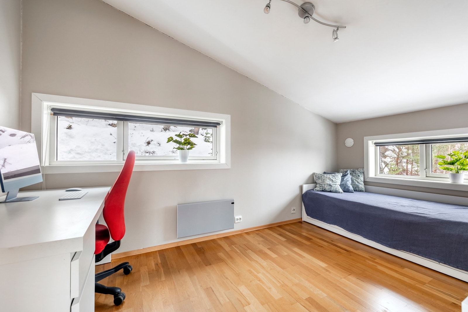 Rommet kan brukes som både barnerom, gjesterom eller kontor. Galleribilde