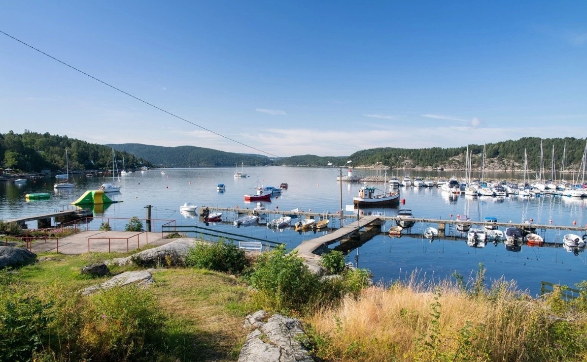 Fagerstrand badestrand. Galleribilde