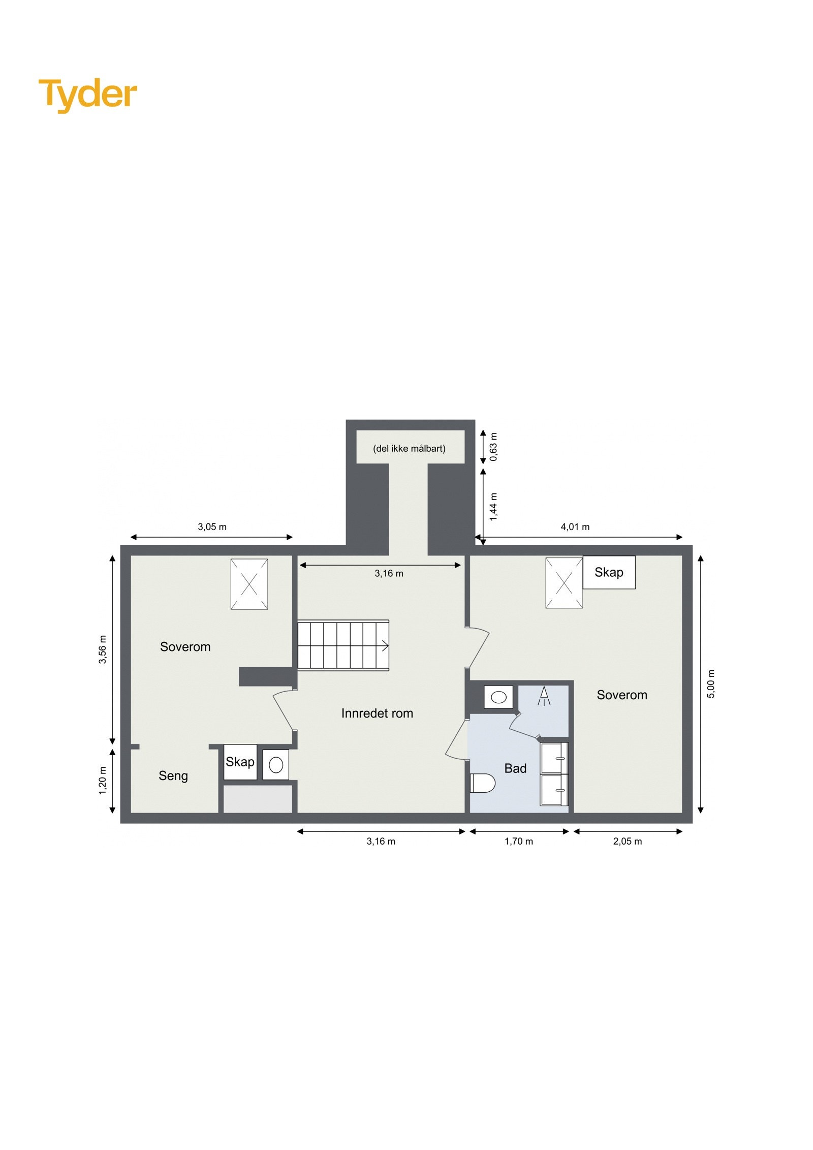 Plantegning Loftetasje