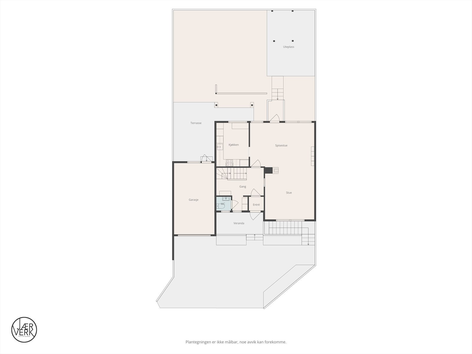 Plantegning 1. etasje Galleribilde