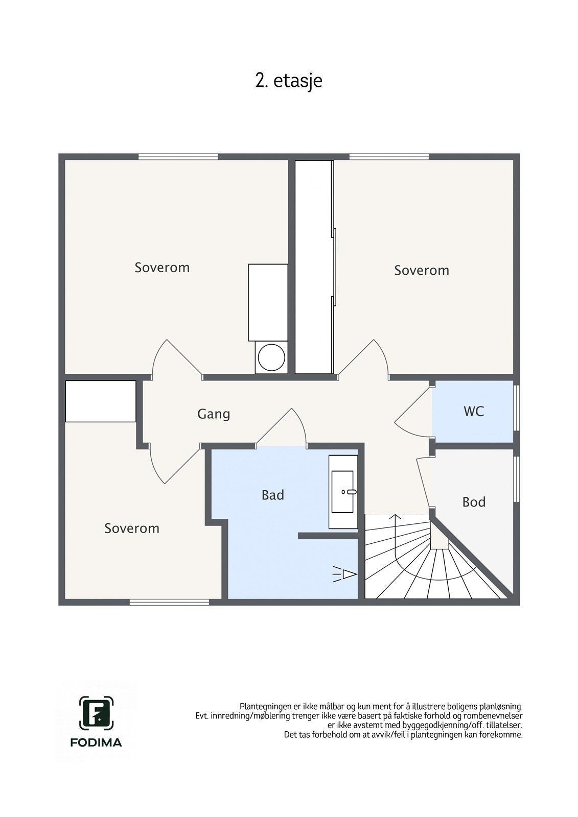 Plantegning 2. etasje Galleribilde