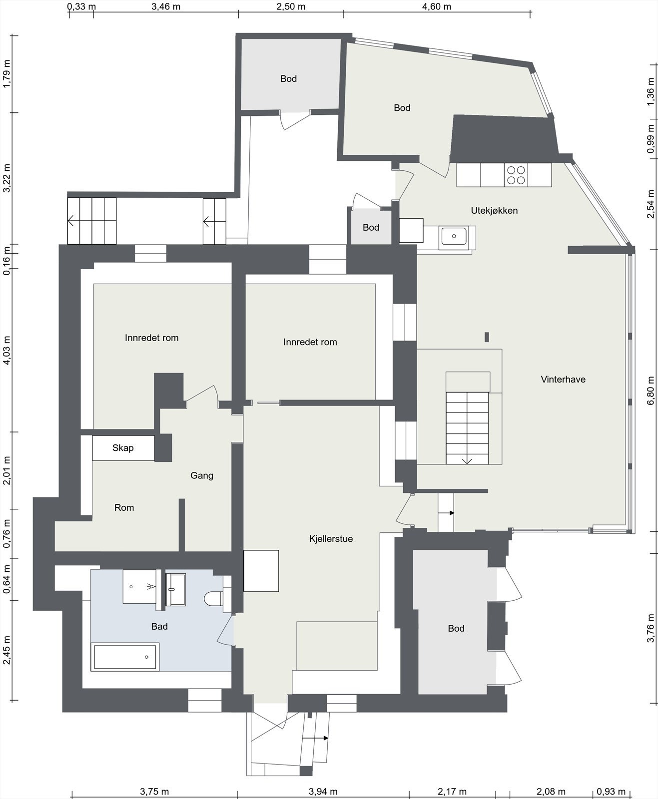 Oppmålt plantegning Galleribilde