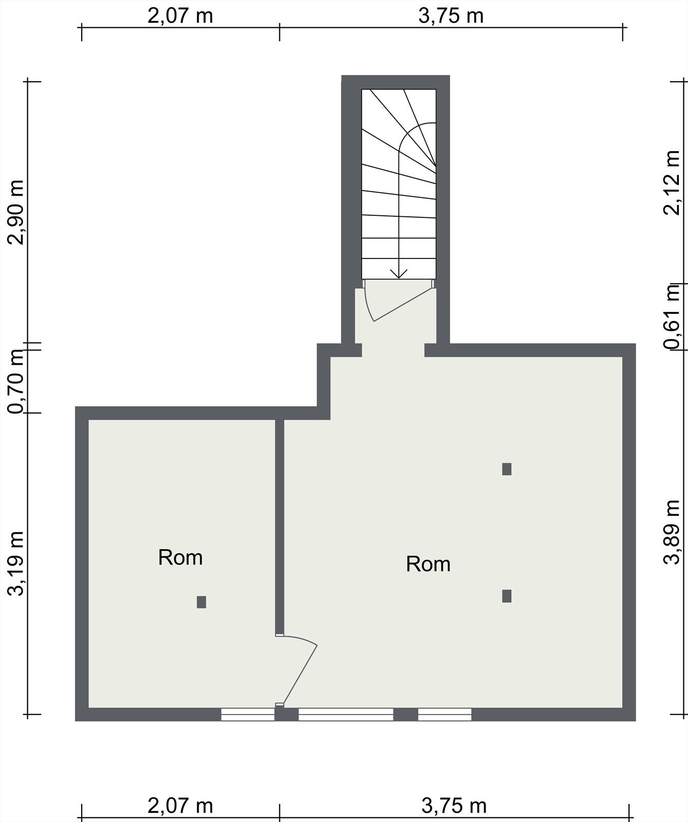 Oppmålt plantegning Galleribilde