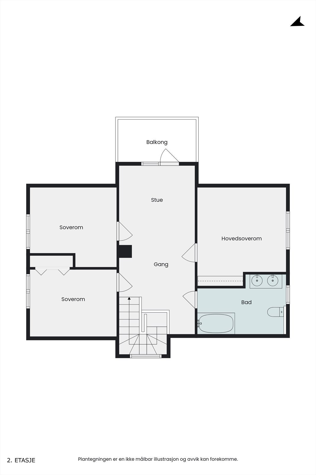 Plantegning 2 etasje Galleribilde