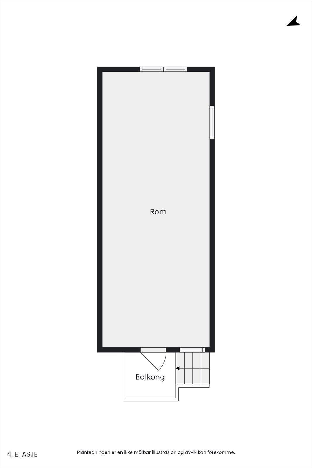 Plantegning innredet loft over garasje Galleribilde