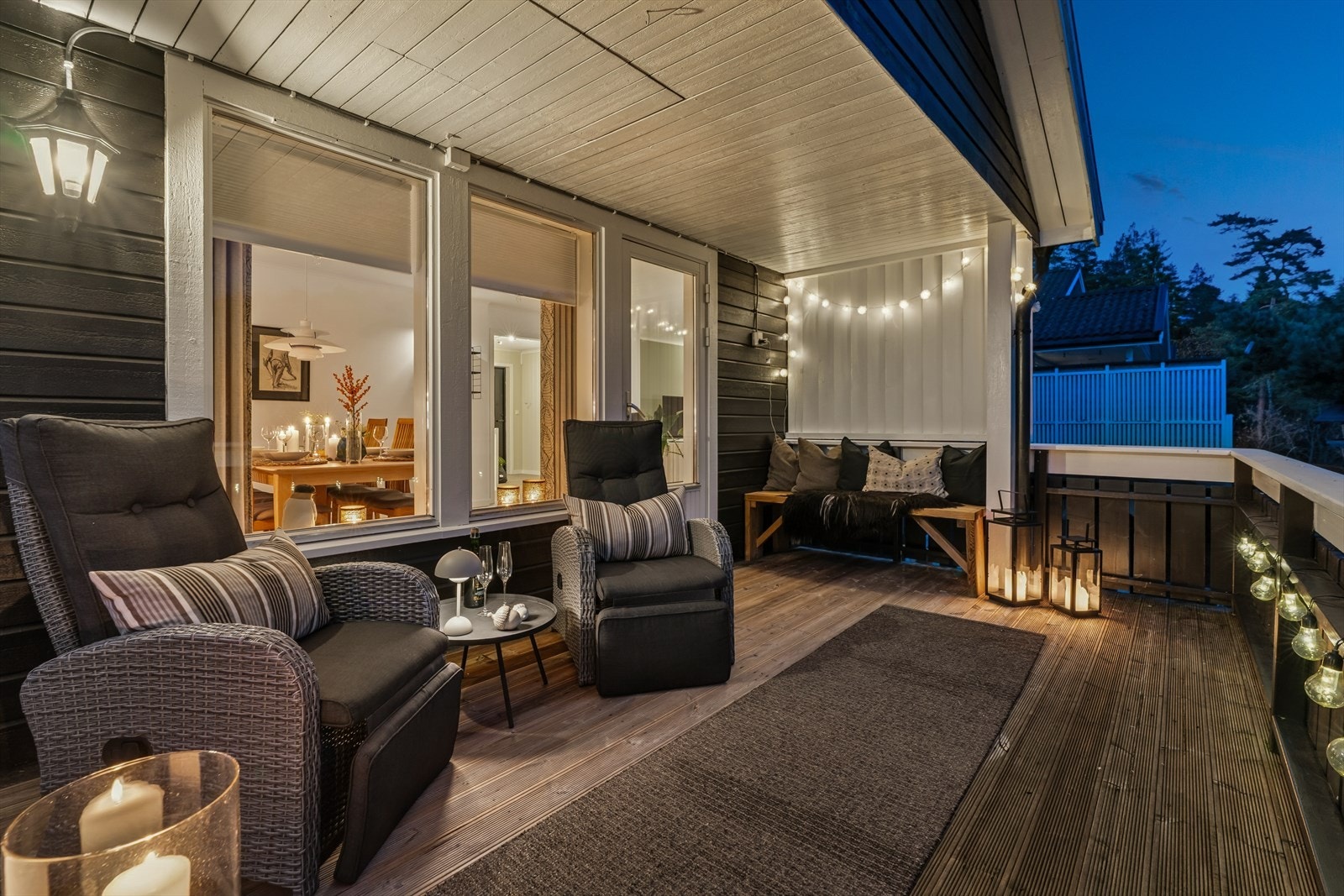 Terrassen er meget usjenert Galleribilde