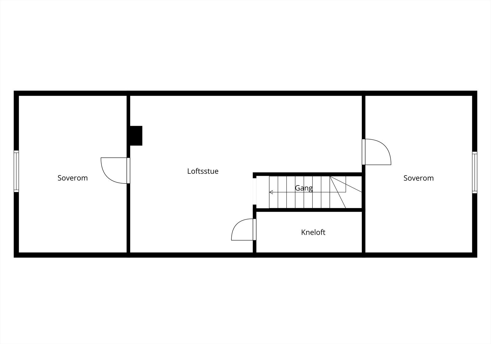 Plantegning loft. Galleribilde