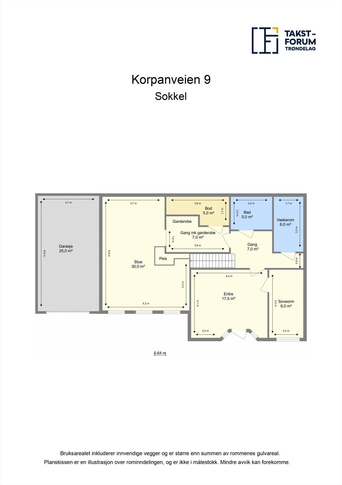 Planskisse sokkel. Galleribilde