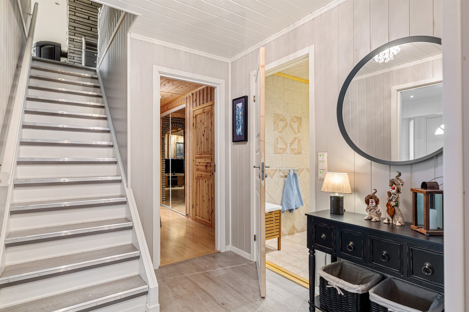 Underetasjen består av stue, gang (inkludert garderobe), bod, bad, vaskerom, gang, soverom og entré. Galleribilde