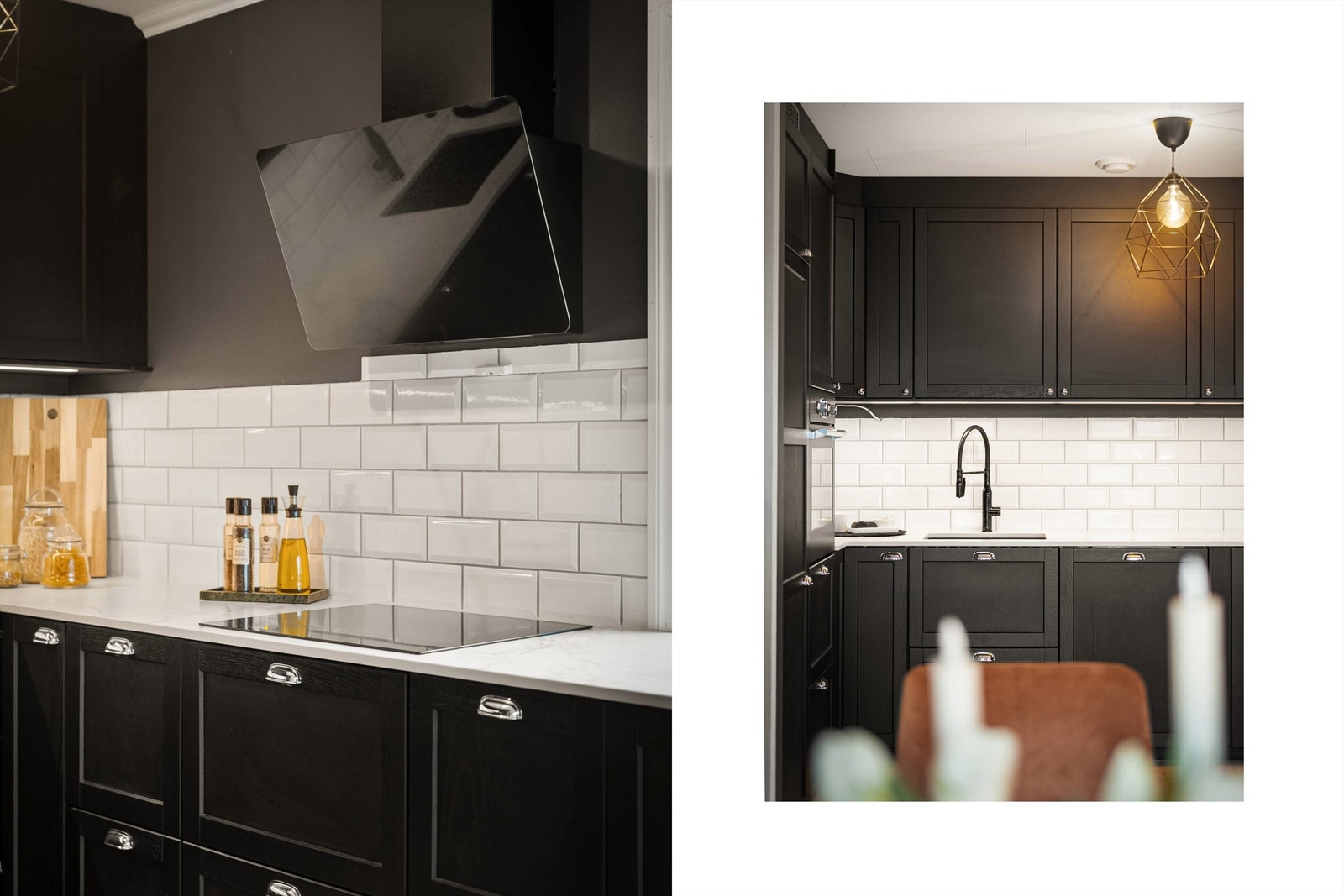 Kjøkkenet ligger som åpen løsning til stuen og har en moderne, pen innredning fra IKEA med integrerte hvitevarer. Galleribilde