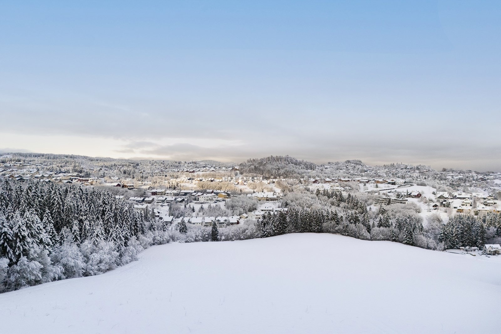 Utsikt mot Byåsen og Gråkallen. Galleribilde