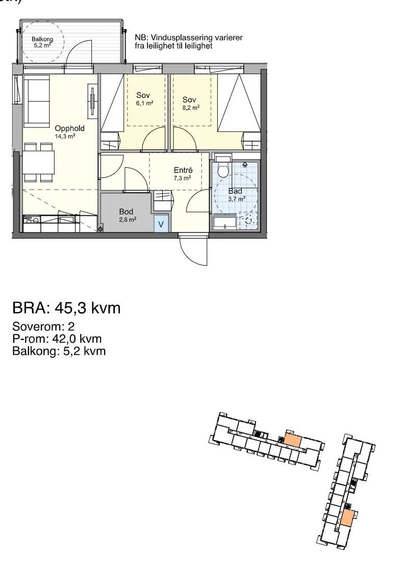 Illustrasjon av planskisse. Avvik vil forekomme. Galleribilde