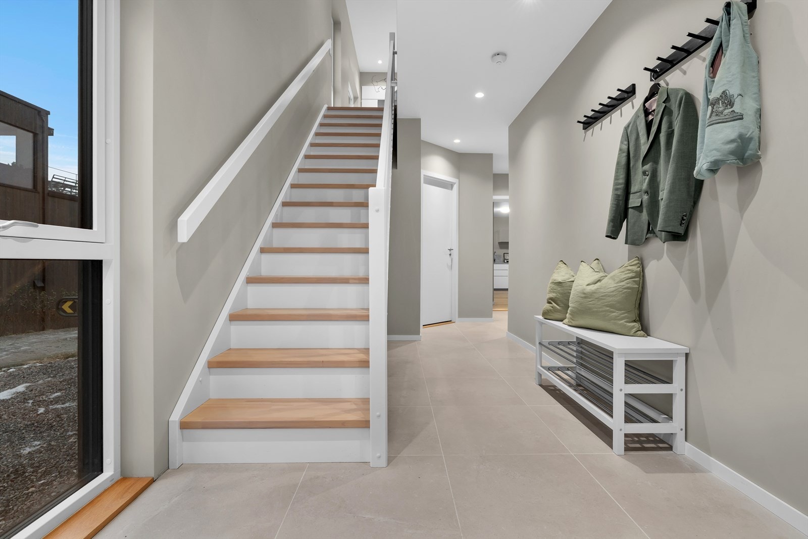 Veggene er slette og tilfører et tidløst preg. Galleribilde