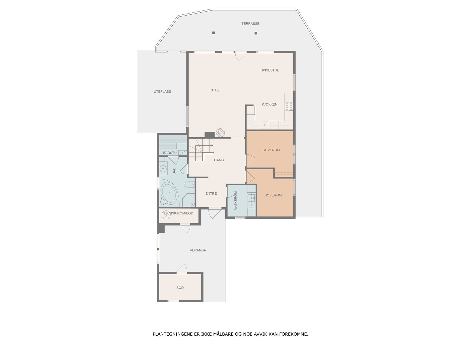 Plantegning 1. etasje Galleribilde