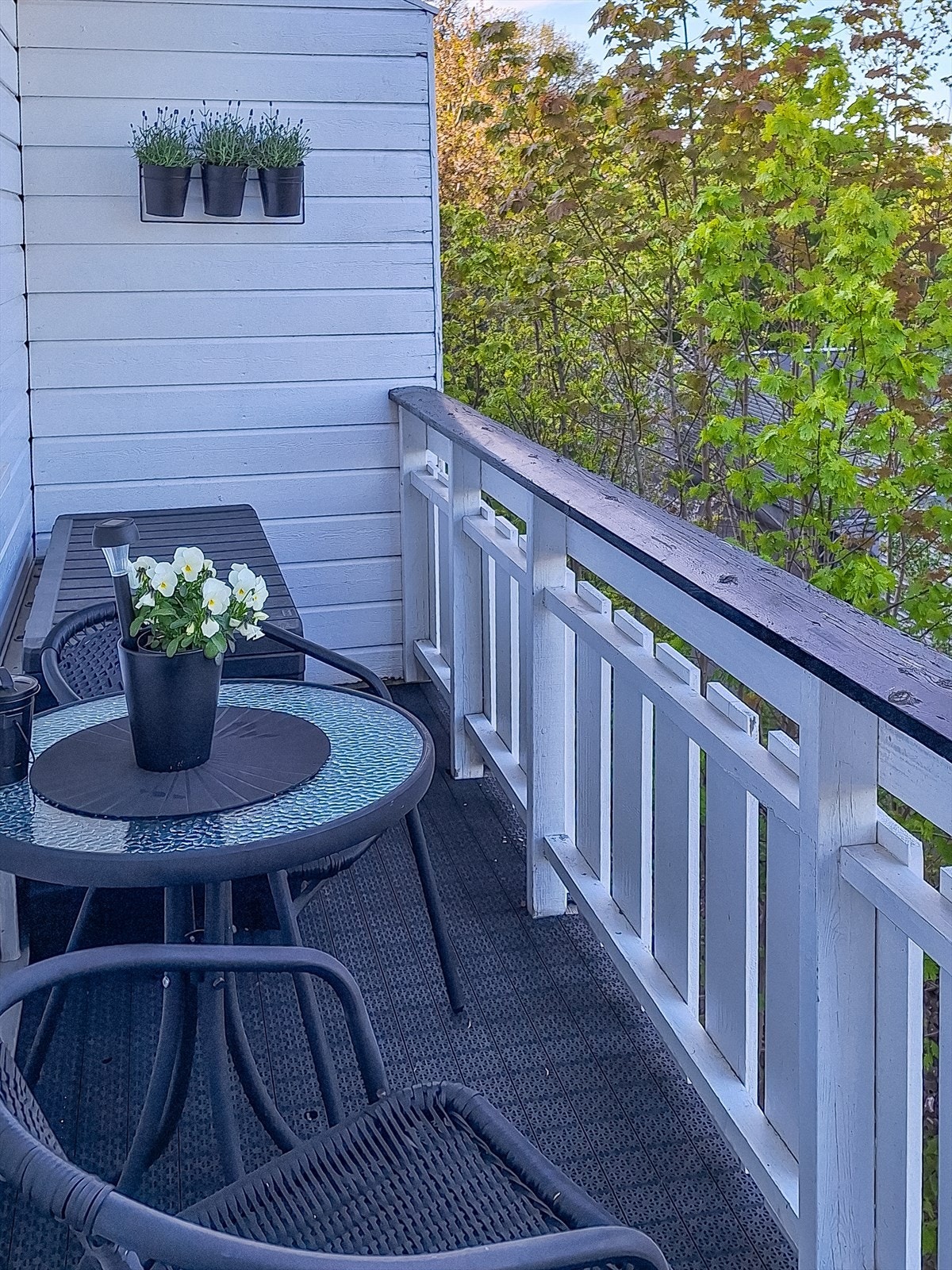 Selgers verandabilde på sommerstid. Galleribilde