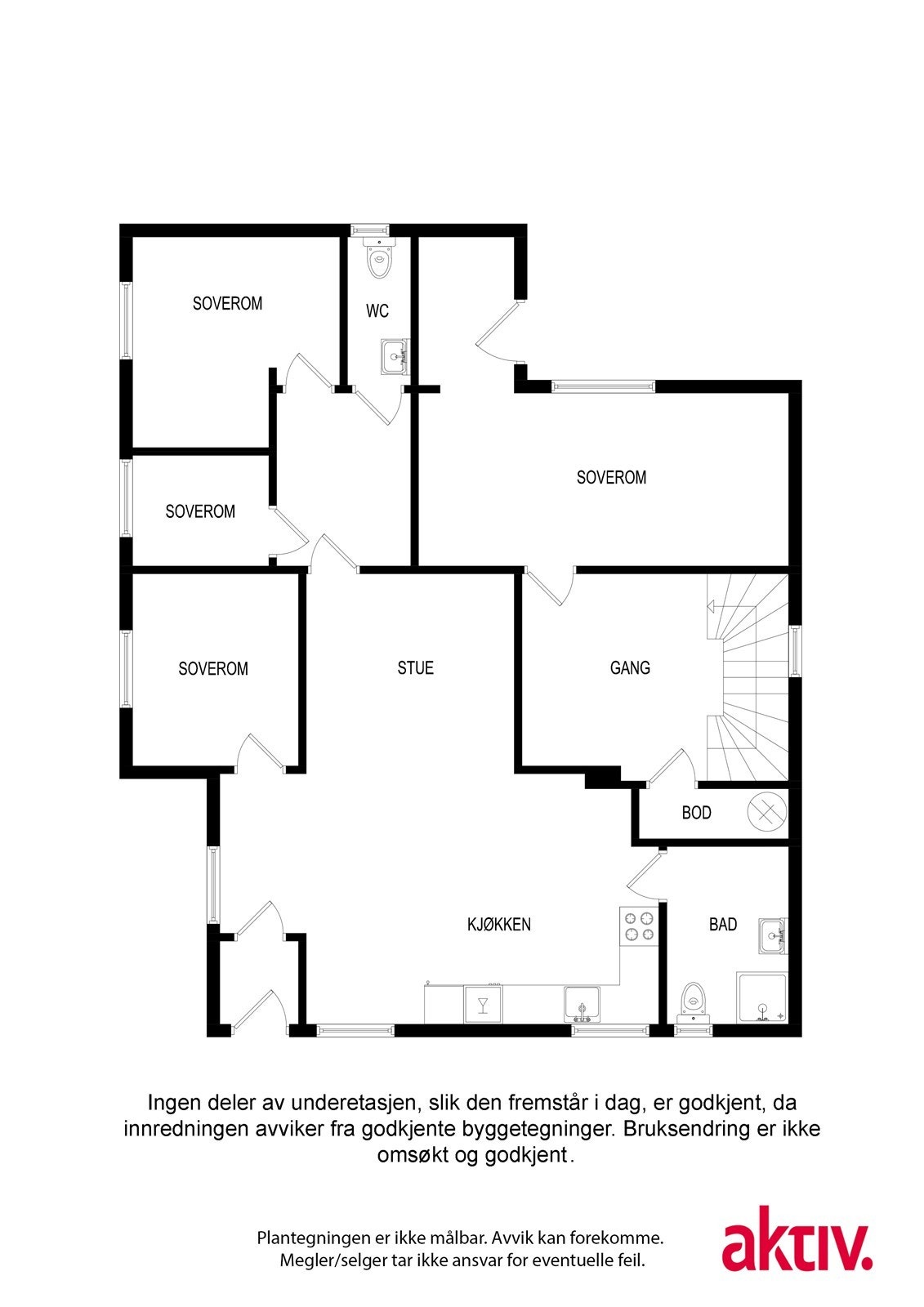 Plantegning - Underetasje Galleribilde