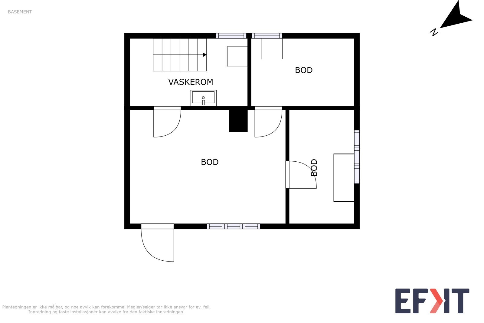 Planskisse kjeller Galleribilde