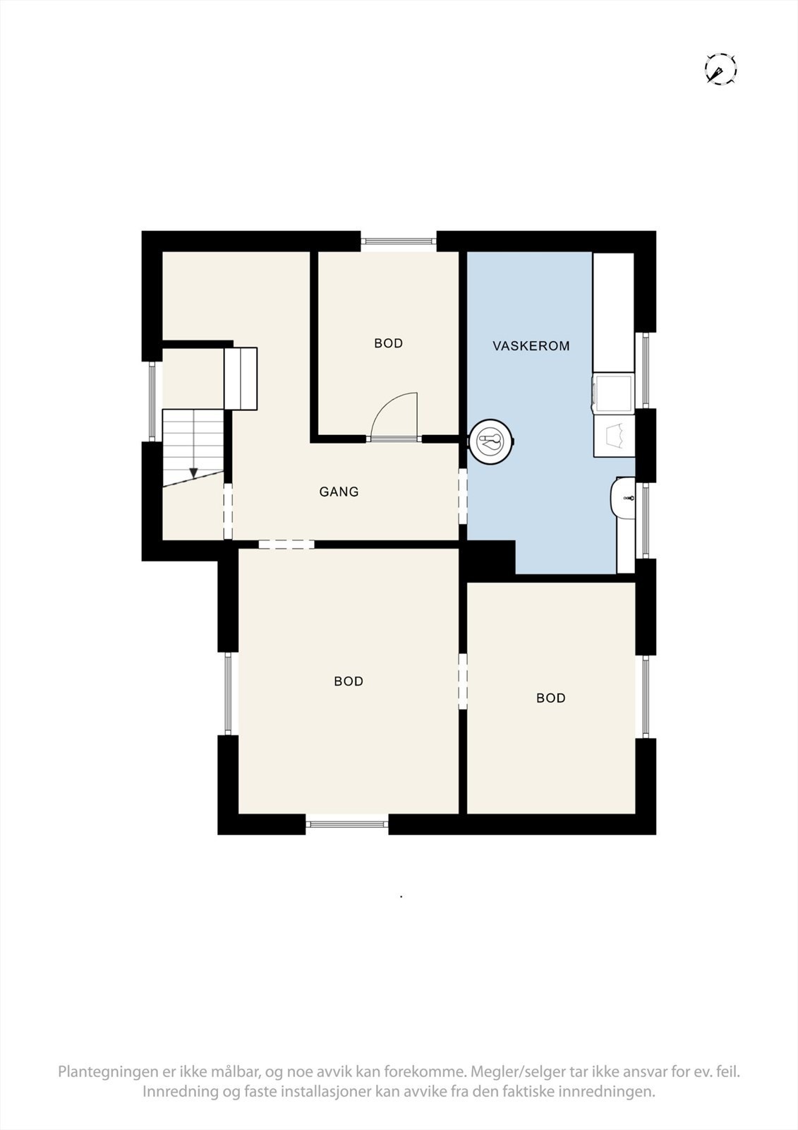 Planskisse kjeller. Galleribilde