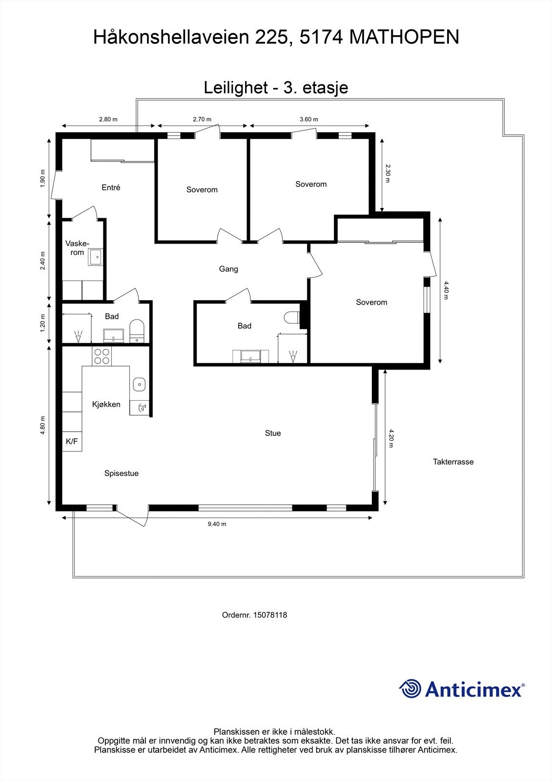 Leiligheten har en meget innholdsrik og god planløsning Galleribilde