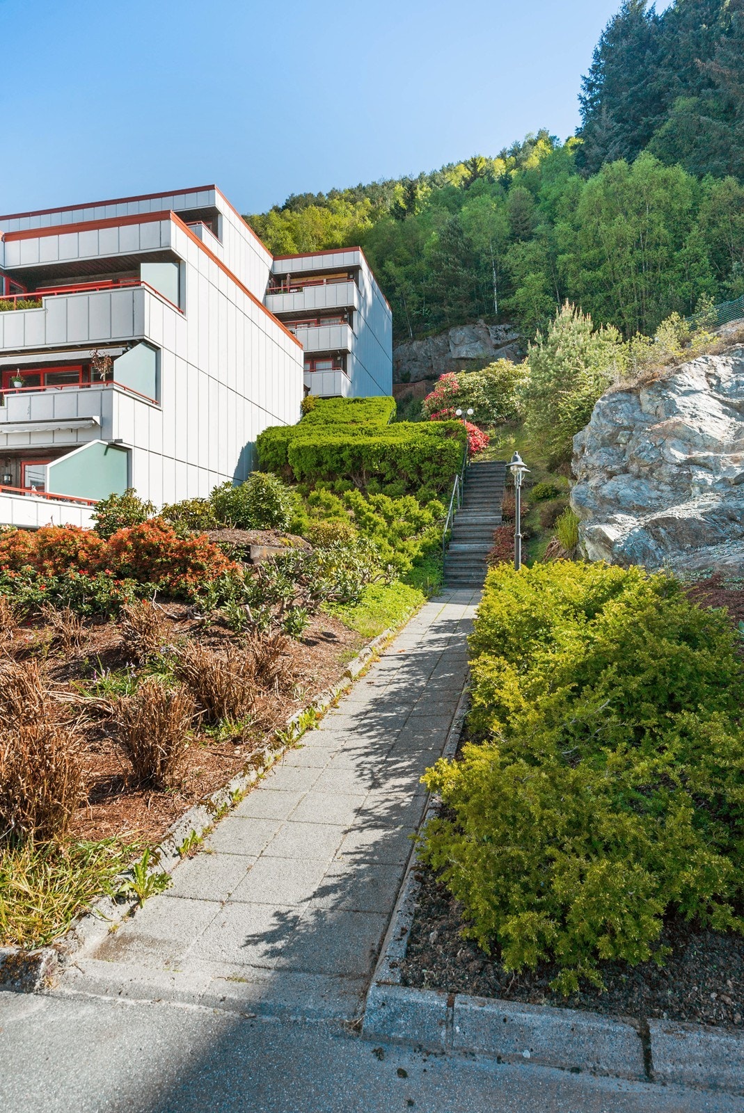 Nydelig beplantning rundt bygget Galleribilde