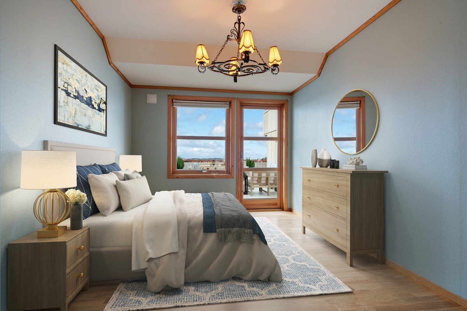 Hovedsoverom med digital styling Galleribilde