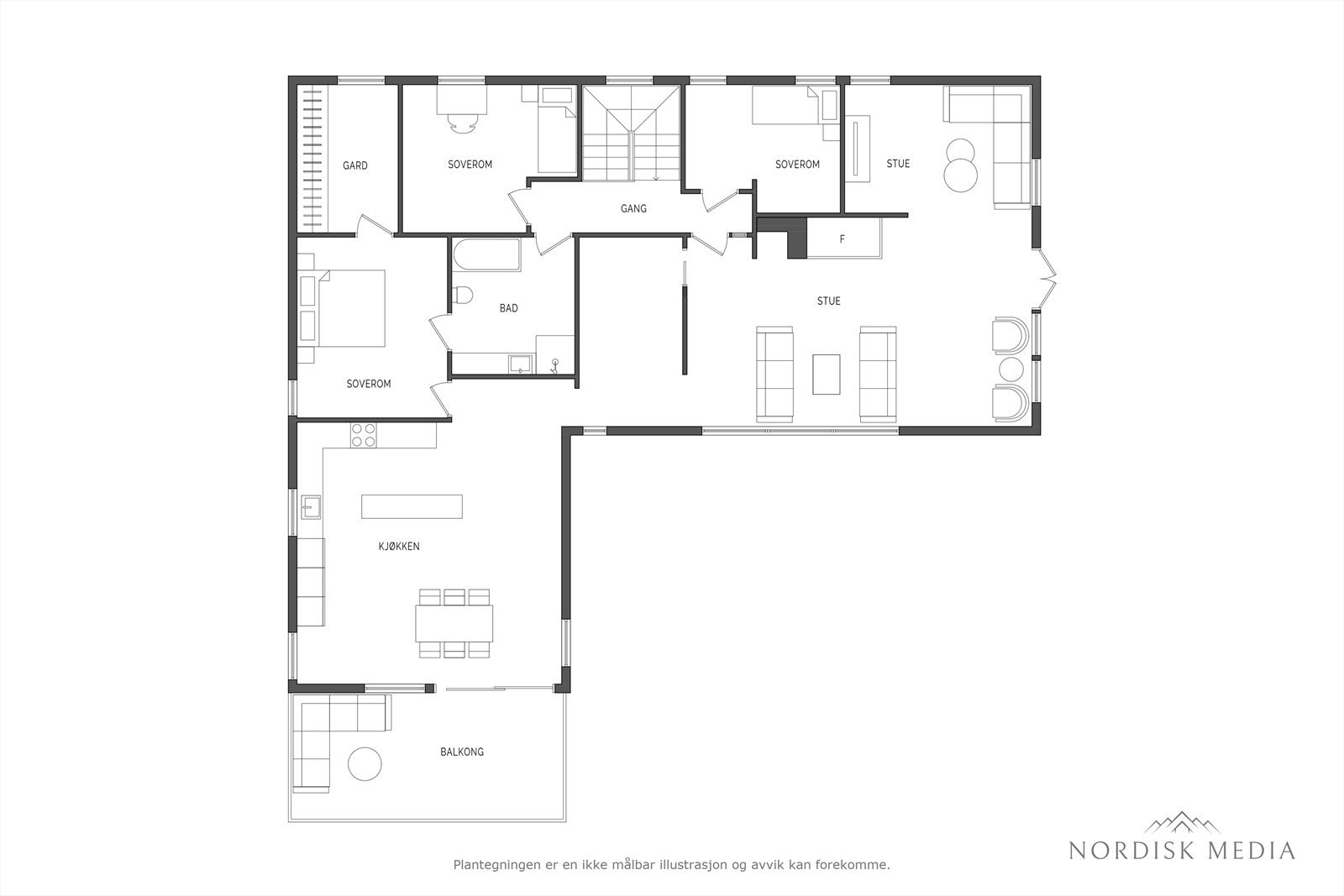 Plantegning 1.etasje Galleribilde