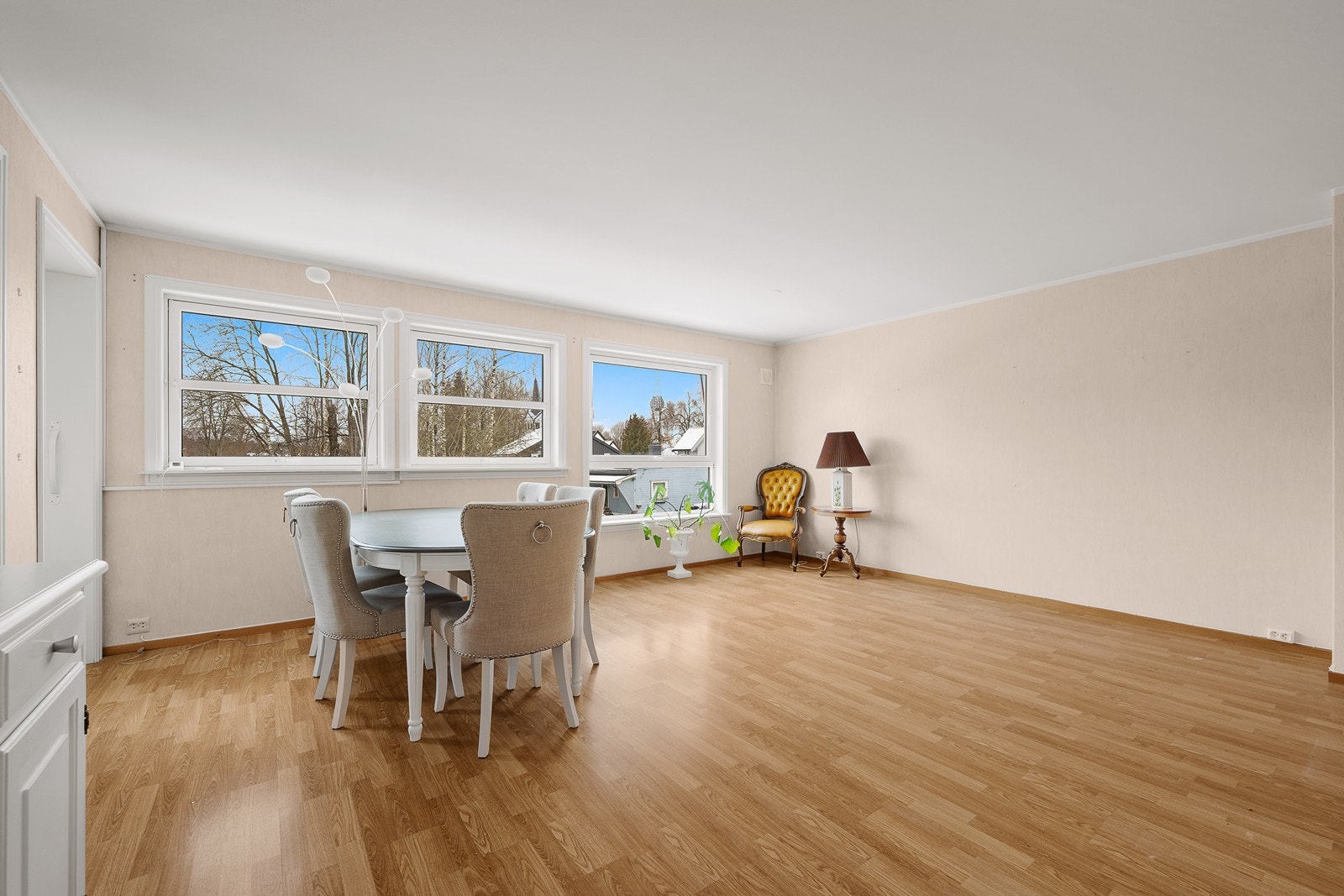 God plass til sofagruppe og spisestuemøblement Galleribilde