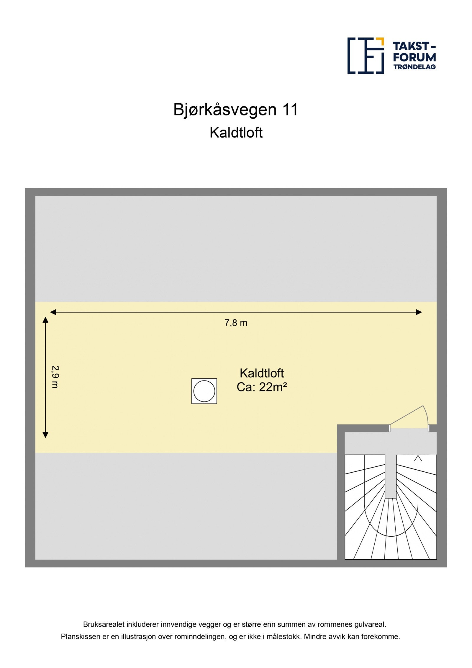 Planskisse loft Galleribilde